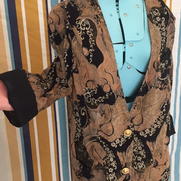 True Vintage Black and Brown Blazer - Picture 5 of 8